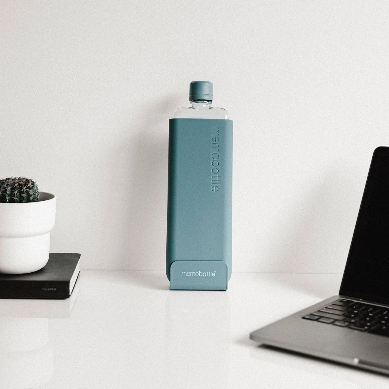 Memobottle™ Slim Transparent Bundle 450ml, Sea Mist - Image 3
