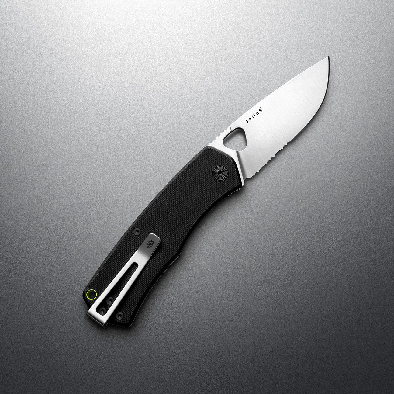The James Brand The Folsom G10 Serrated, Black/Stainless - Image 5