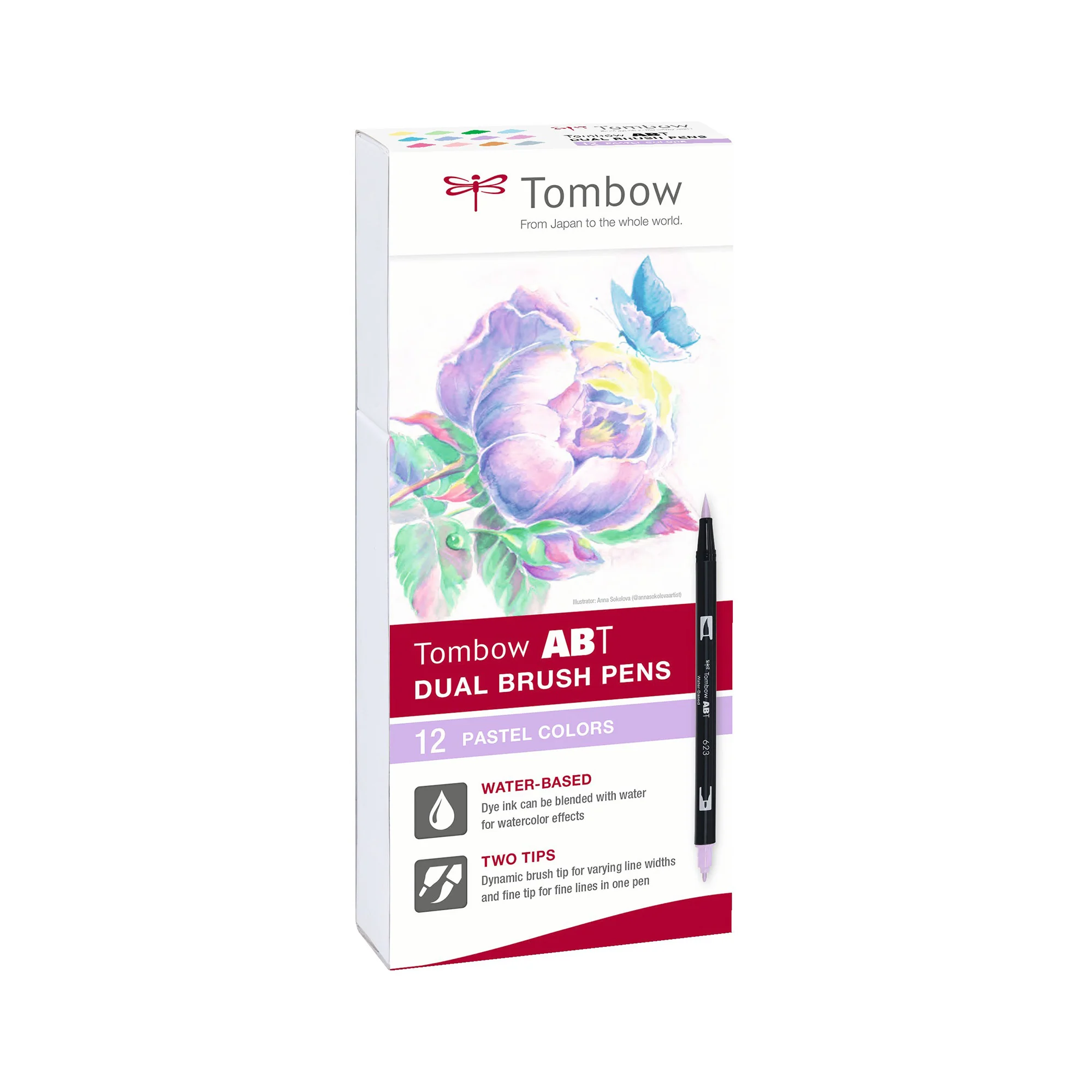 Tombow ABT Dual Brush 12P-2 Pastel (Sett med 12 Farger) - Image 2
